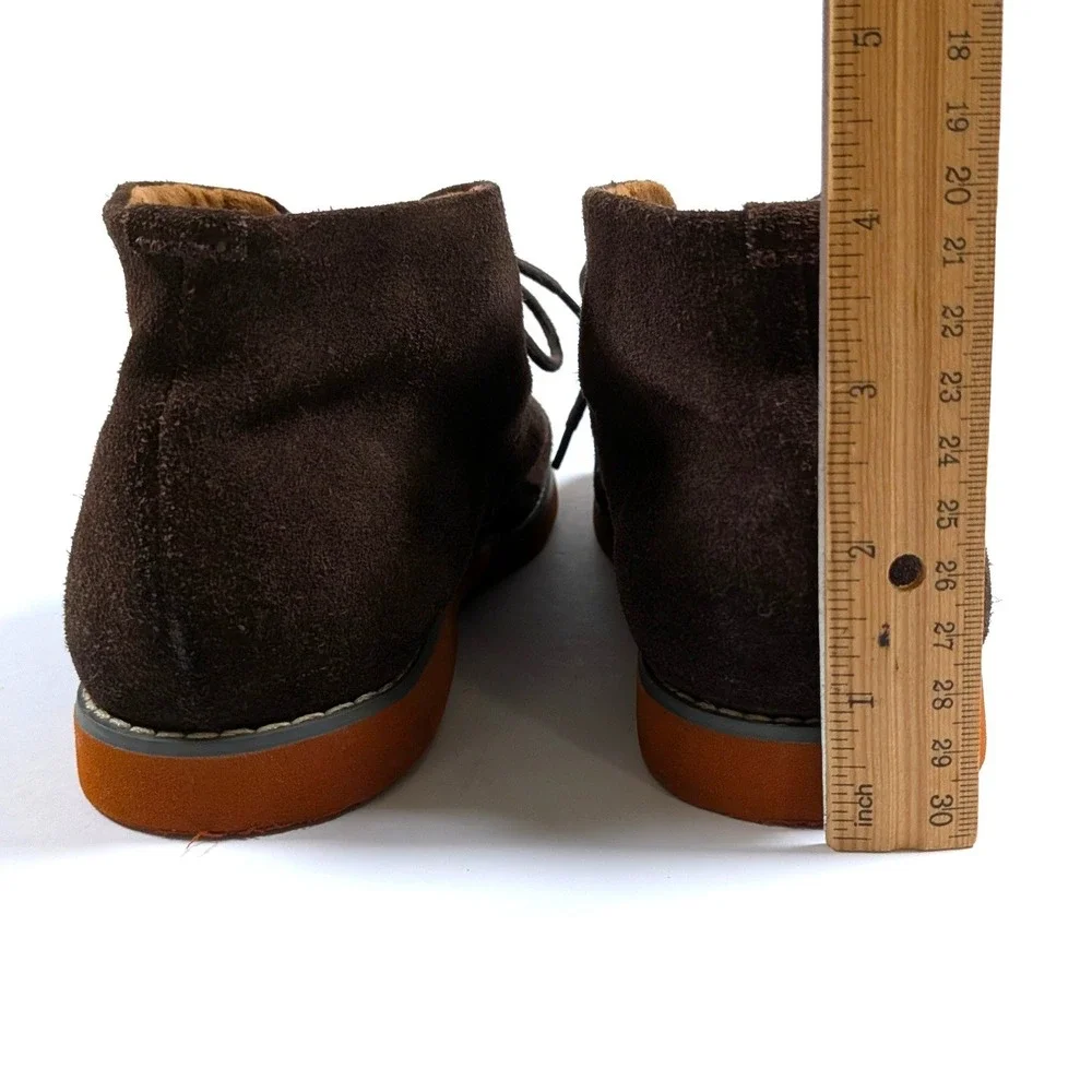 Florsheim Kids Chukka Boots Brown Suede Orange Sole Preppy Boys Size 5M